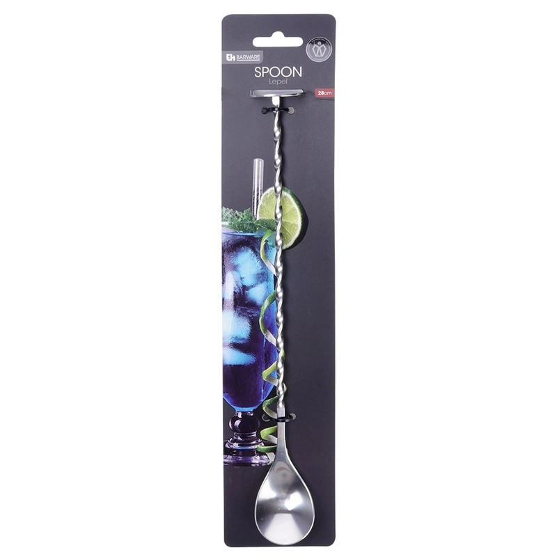 STAINLESS STEEL BARTENDER SPOON - 280X35MM