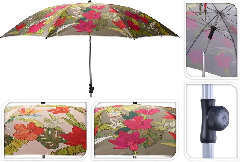 PARASOL - D200/180CM - 2 ASSORTED COLOURS