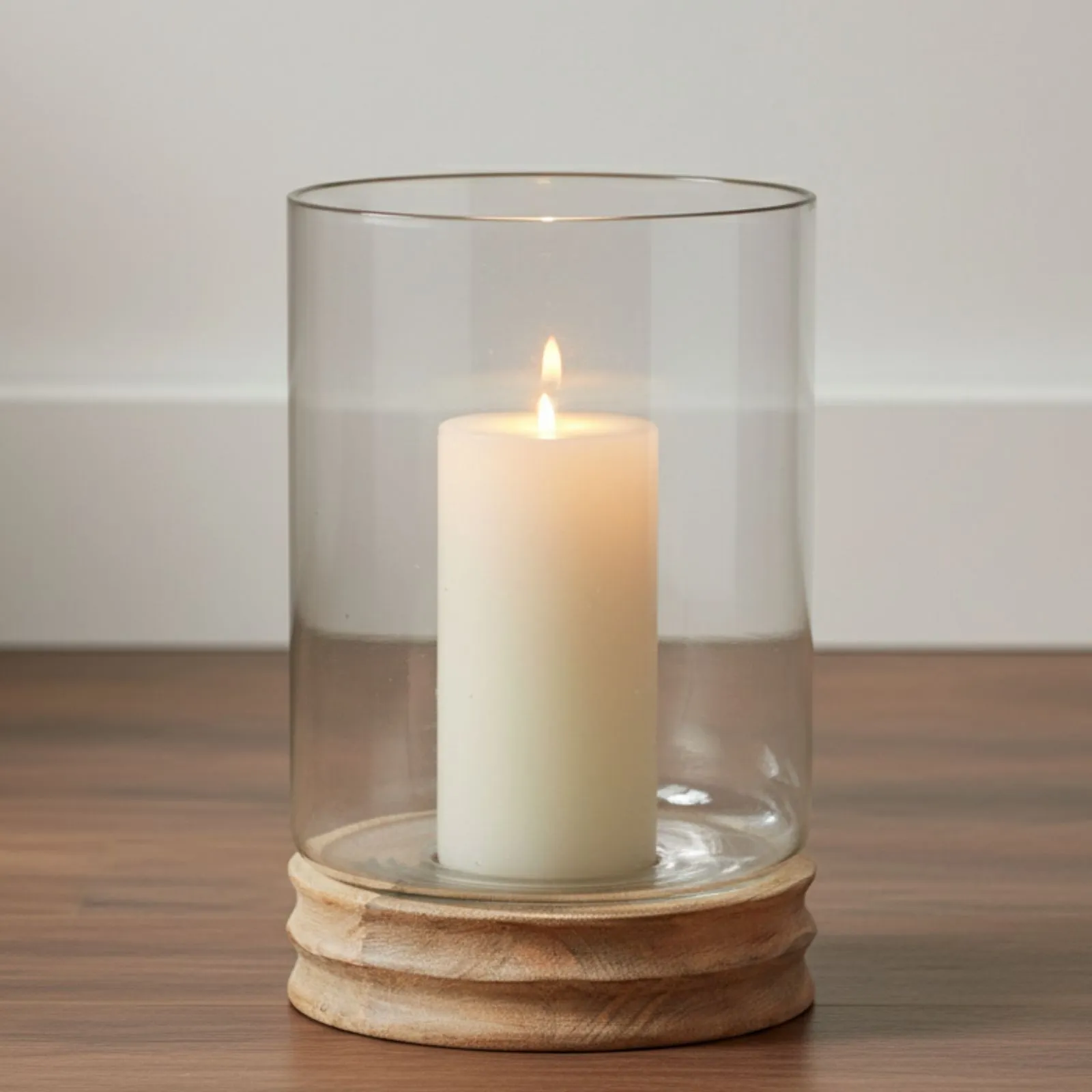 GLASS HURRICANE LIGHT - 33CM