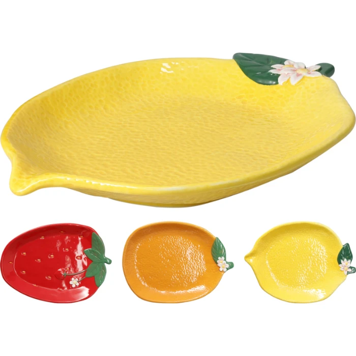 DOLOMITE PLATE - 25X18CM - 3 ASSORTED DESIGNS