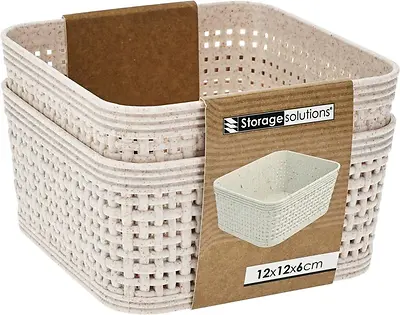 PLASTIC BASKET SET OF 2 - 120X120X60M