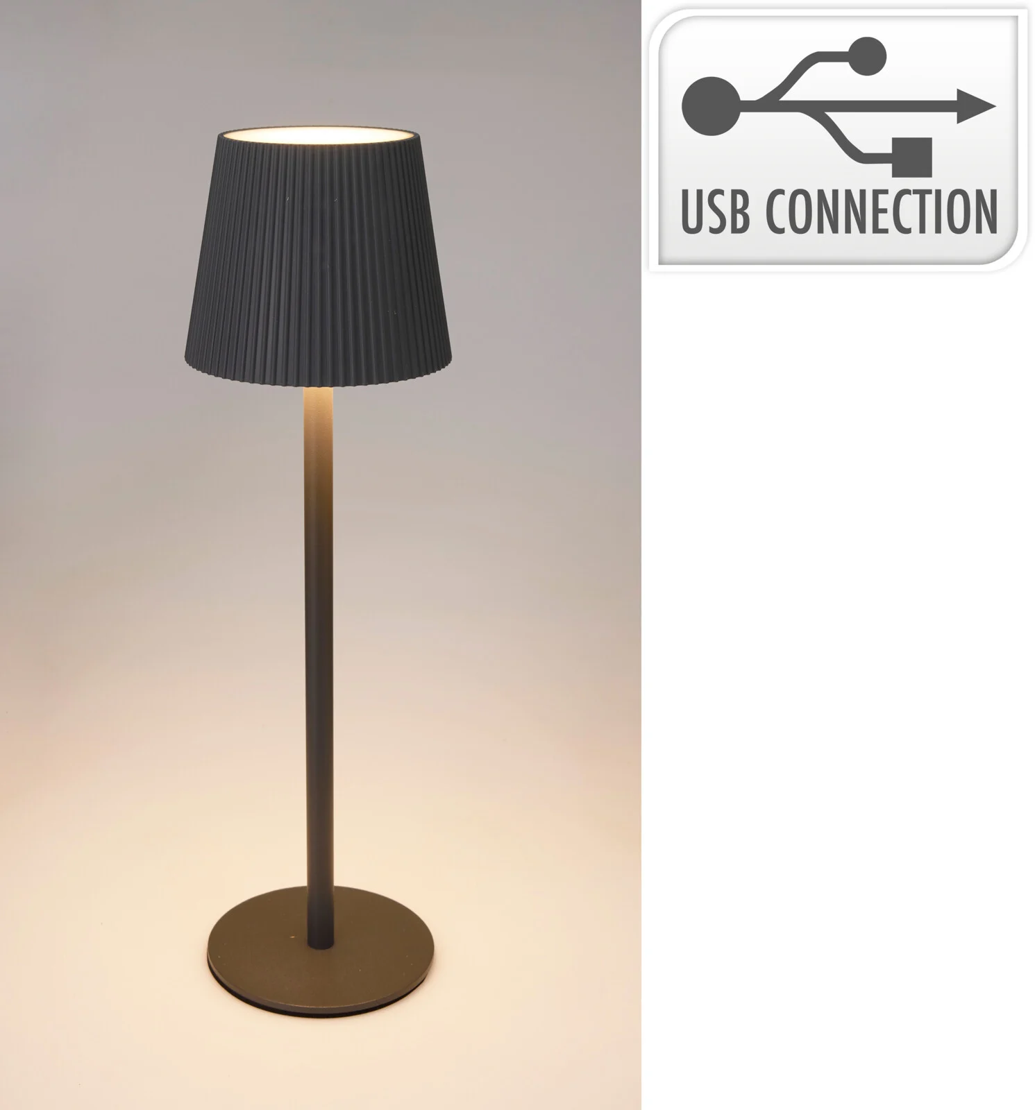 TABLE LAMP - 10X36CM - GREY