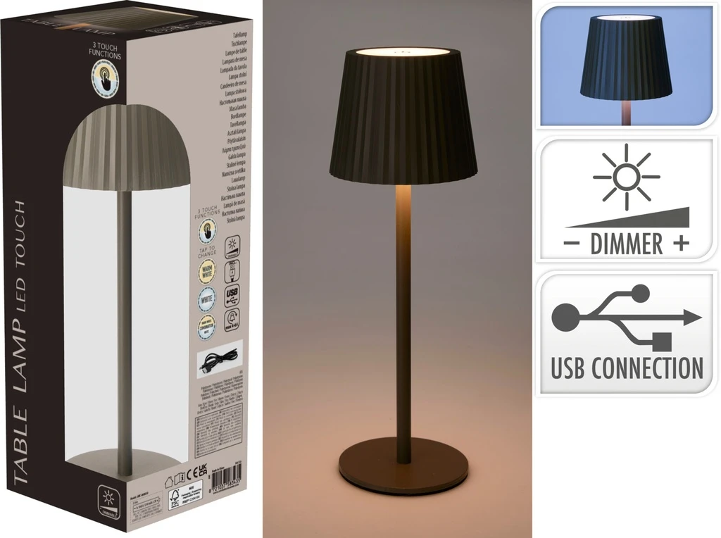 TABLE LAMP - 9X27CM - TAUPE