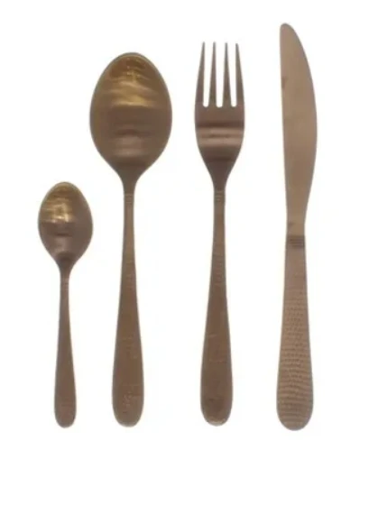 16 PIECE CUTLERY SET S.STEEL - BRONZE