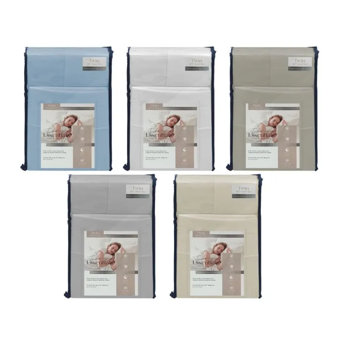 4PCS SHEET SET-TWIN - ASSORTED COLOURS