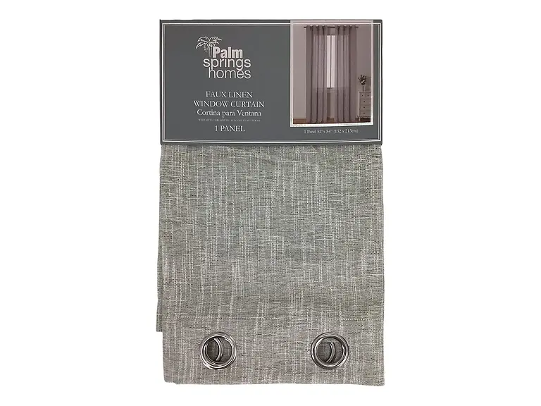 FAUX LINEN SHEER WINDOW CURTAIN - 52X84"