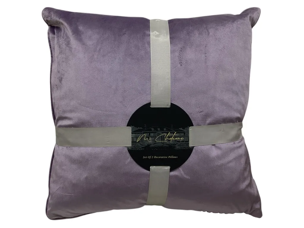 2PK PILLOWS - 20X20 INCHES - PURPLE