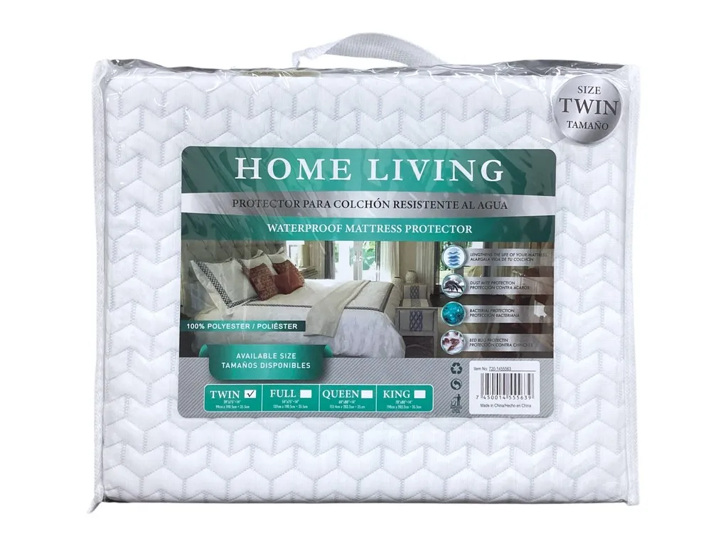 MATTRESS PROTECTOR WITH JACQUARD - TWIN