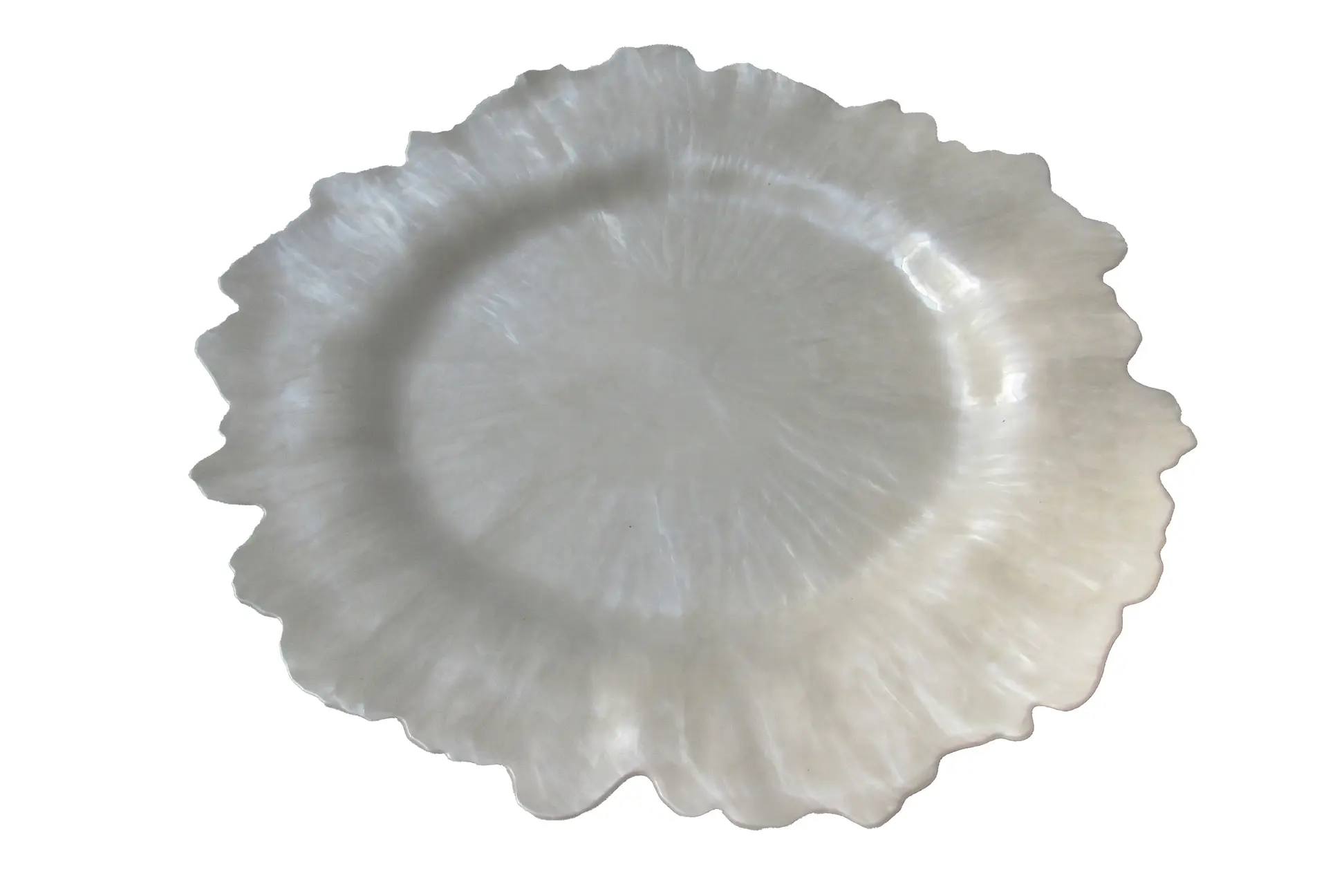 PLASTIC CHARGER PLATE - 33X2CM - WHITE
