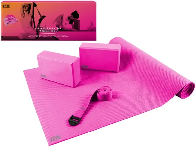 4-PIECE ESSENTIAL YOGA KIT - PINK