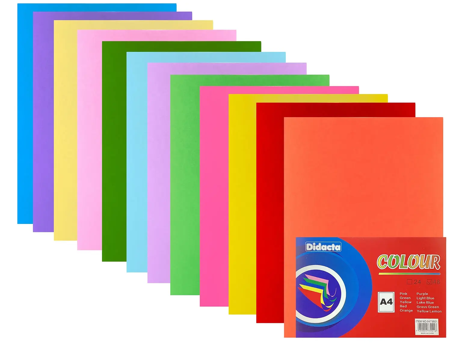 240G COLOUR PAPER -12 COLOURS