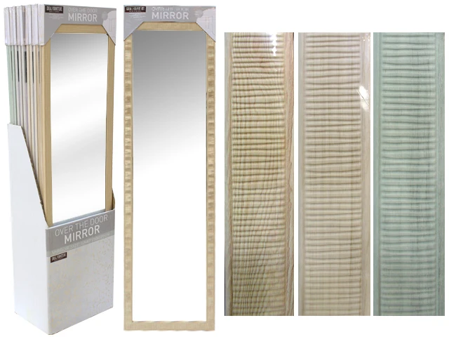 OVER THE DOOR MIRROR - 30X120 CM - ASSORTED COLOURS
