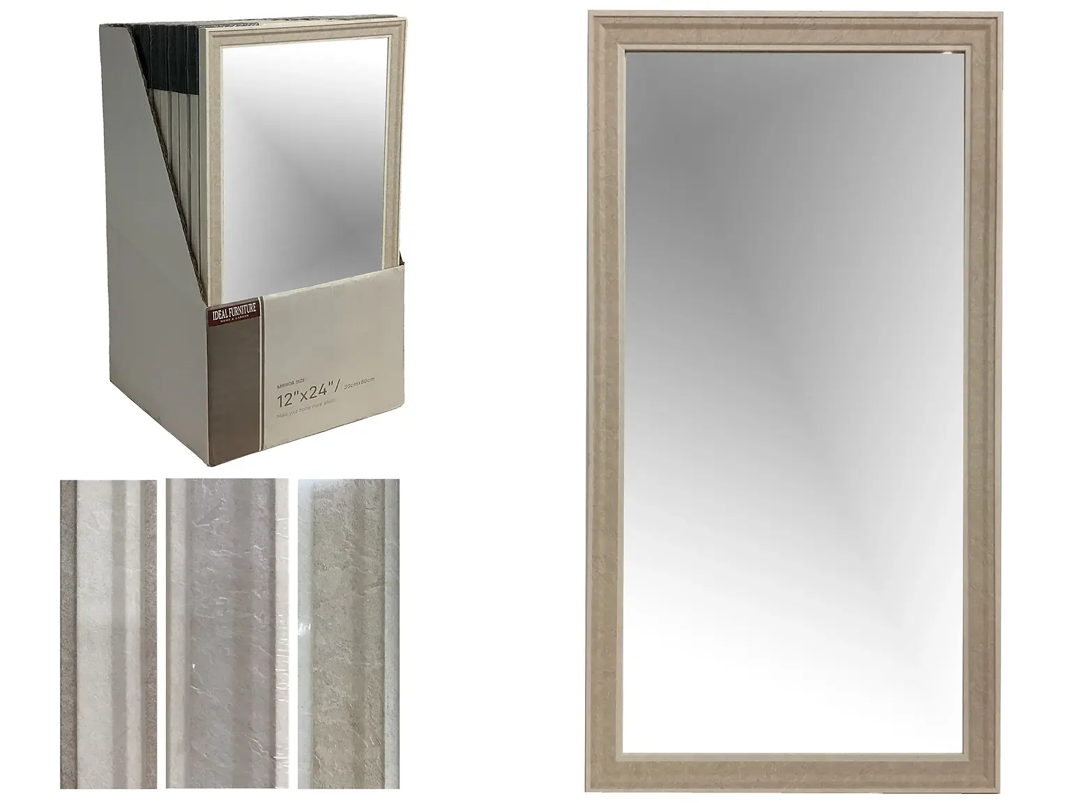 WALL MIRROR - 30X60 CM - ASSORTED COLOURS