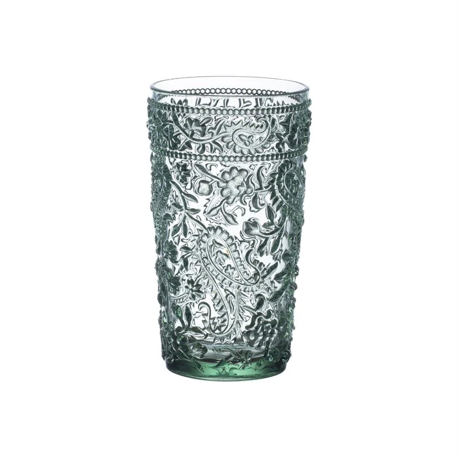 Acrylic Paisley Hi Ball Tumbler 17 oz - Spanish Green