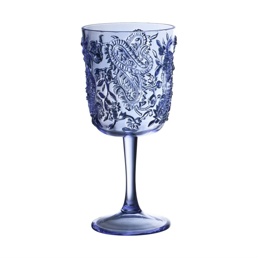 Acrylic Paisley Wine Glass - Purple