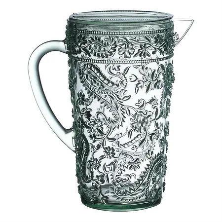 Acrylic Pitcher Paisley Spanish Green