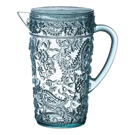 Acrylic Paisley Pitcher - Turquoise
