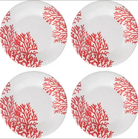 Red Coral, 6" Plate S/4