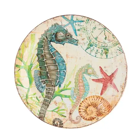 Seahorse, 9" Plate Melamine