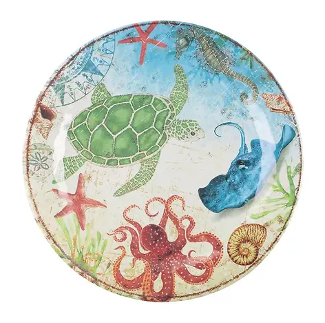 Sealife Turtle Melamine 11" Plate