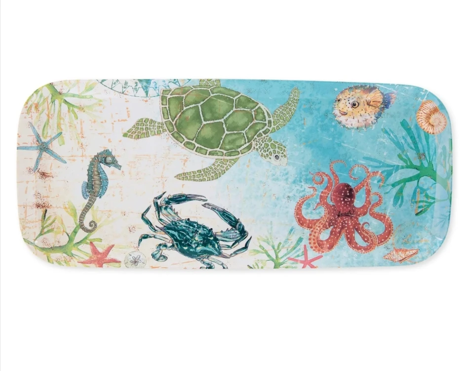 Sealife Melamine 15" Rectangle Tray