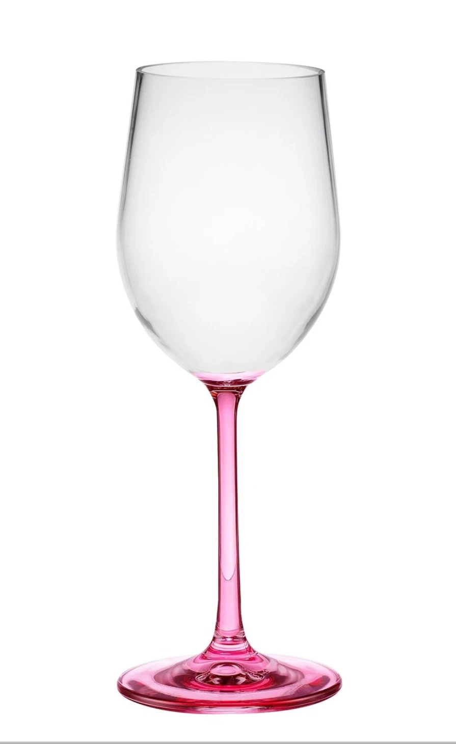 TWO TONE 12 OZ ACRYLIC WINE GLASS PINK