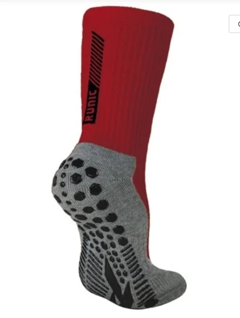 RUNIC ADULT NON-SLIP SPORT SOCKS - 10-13 - RED