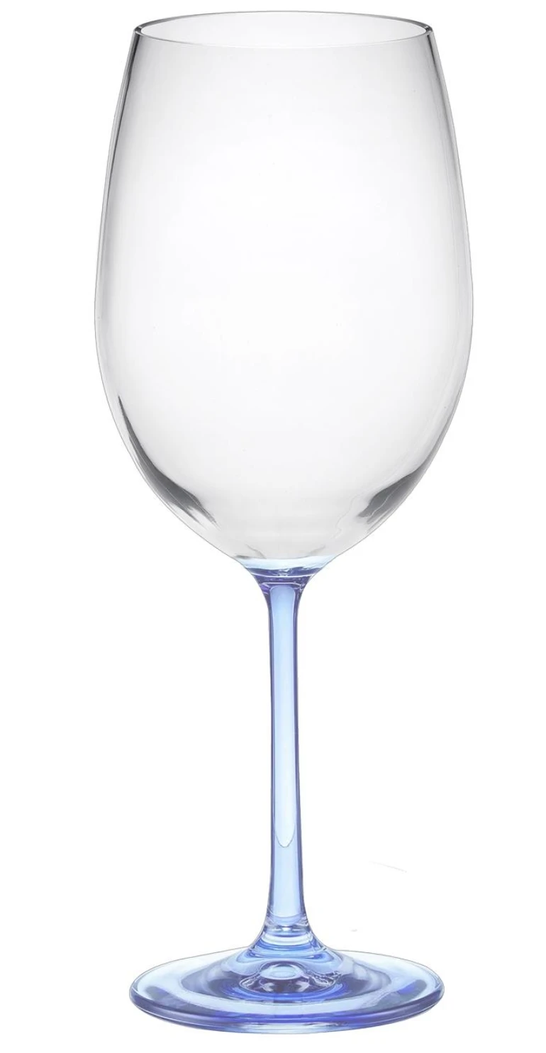 TWO TONE 20 0Z ACRYLIC WINE GLASS BLUE