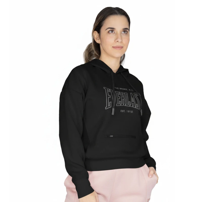 EVERLAST WOMEN HERITAGE HOODIE - SIZE S - BLACK