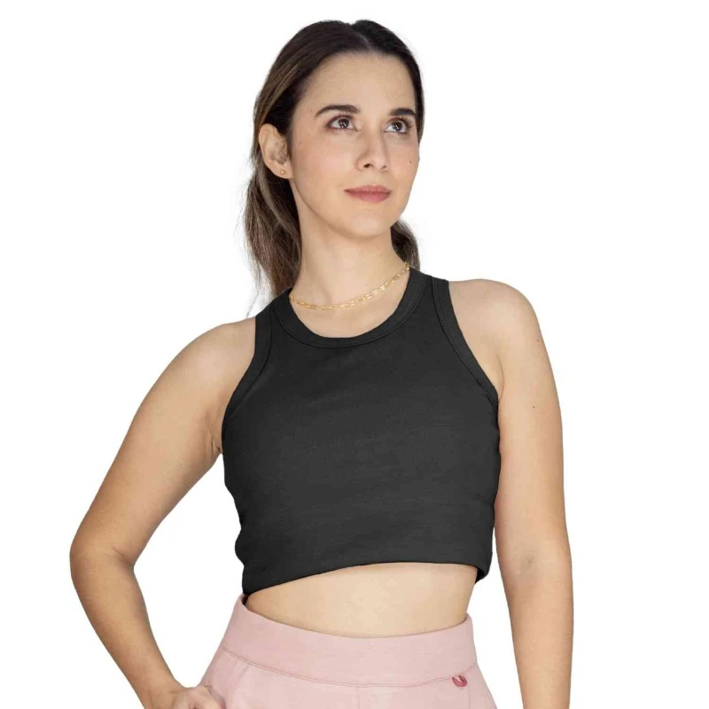 EVERLAST WOMEN RIBBED TANK - SIZE S - BLACK