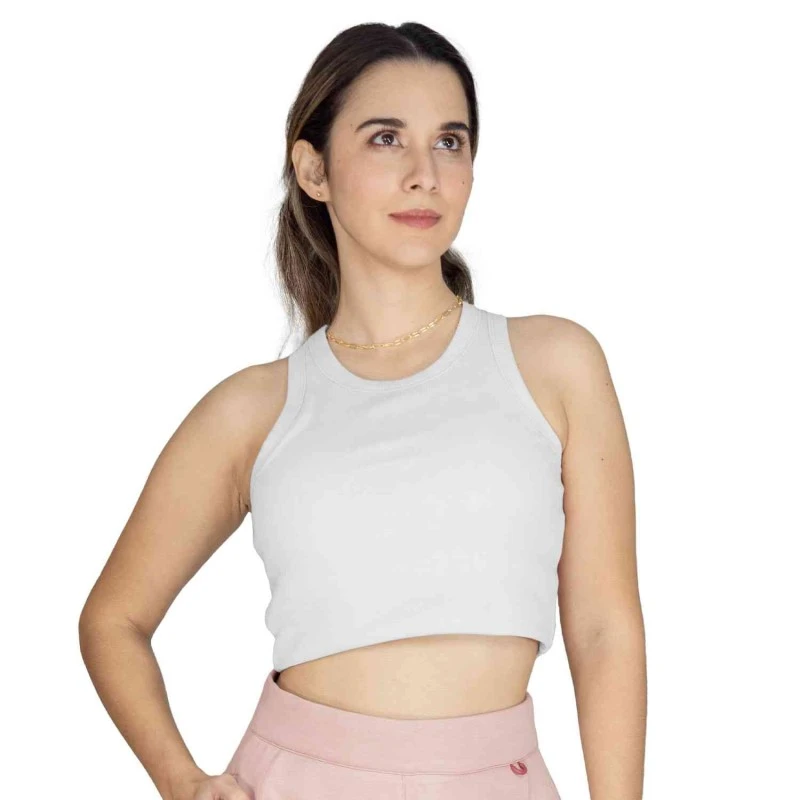 EVERLAST WOMEN RIBBED TANK - SIZE S - WHITE