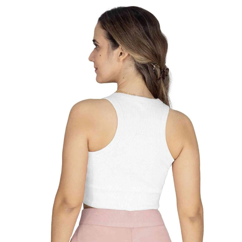 EVERLAST WOMEN RIBBED TANK - SIZE S - WHITE