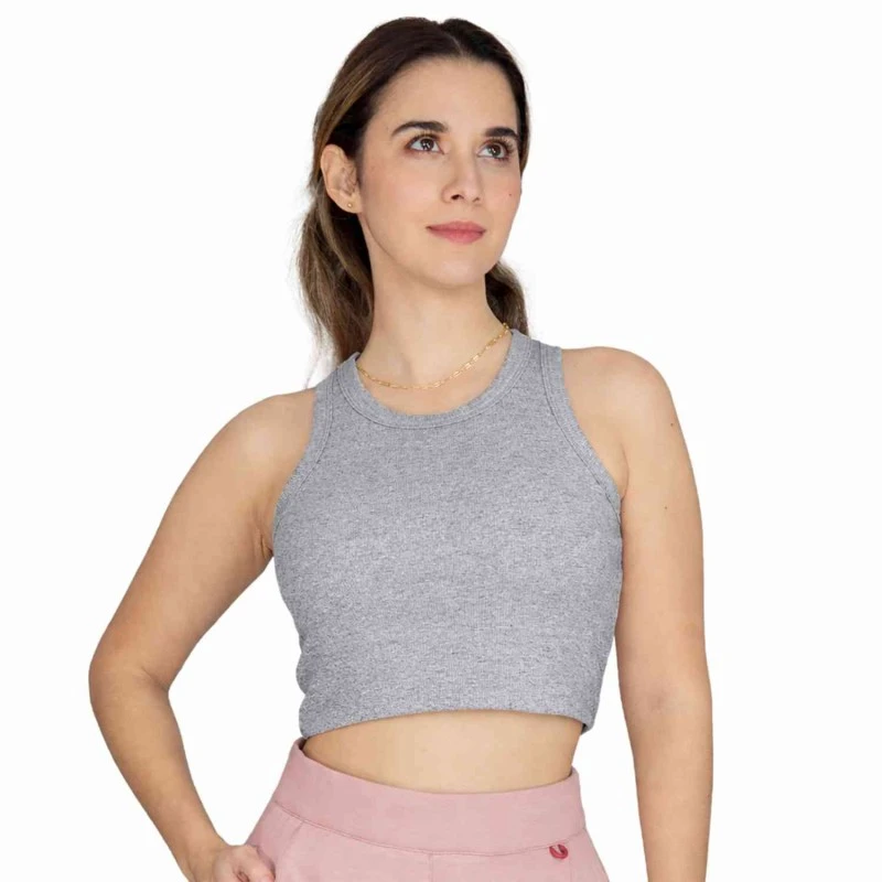 EVERLAST WOMEN RIBBED TANK - SIZE S - GREY