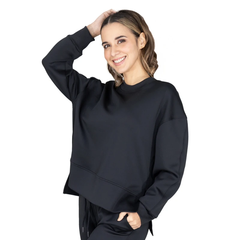 EVERLAST WOMEN POLY/SPX SWEATSHIRT - SIZE S - BLACK