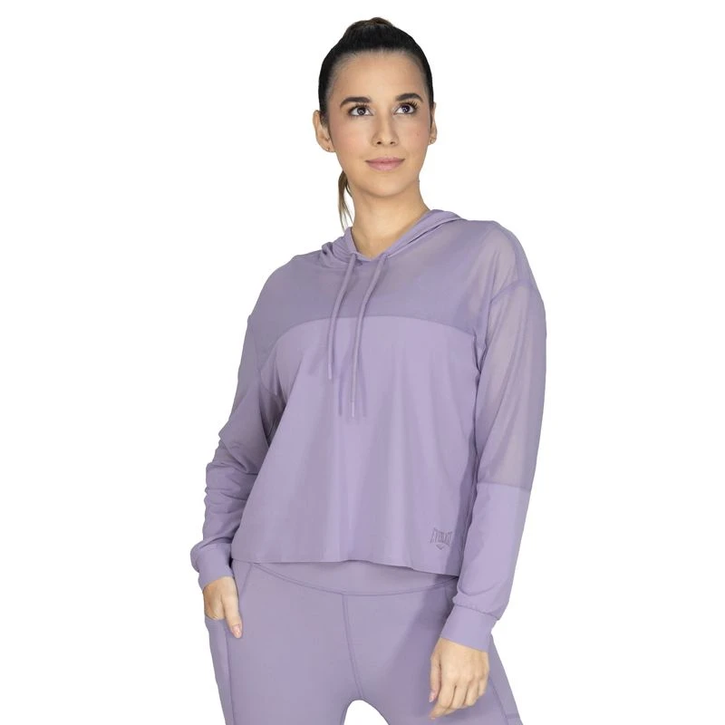 EVERLAST WOMEN NYL/ELAST HOODIE - SIZE S - LILAC