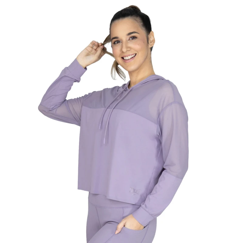 EVERLAST WOMEN NYL/ELAST HOODIE - SIZE S - LILAC