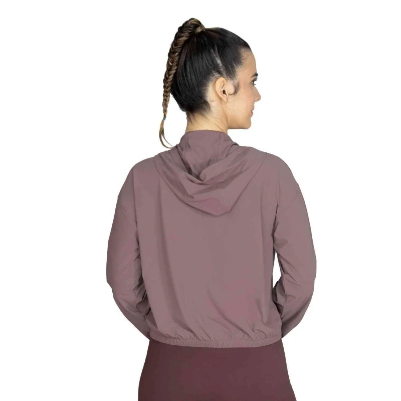 EVERLAST WOMEN NYL/ELAST CROP JACKET - SIZE S - LUMEN B MAUVE