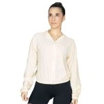EVERLAST WOMEN NYL/ELAST CROP JACKET - SIZE S - LUMEN B CREAM