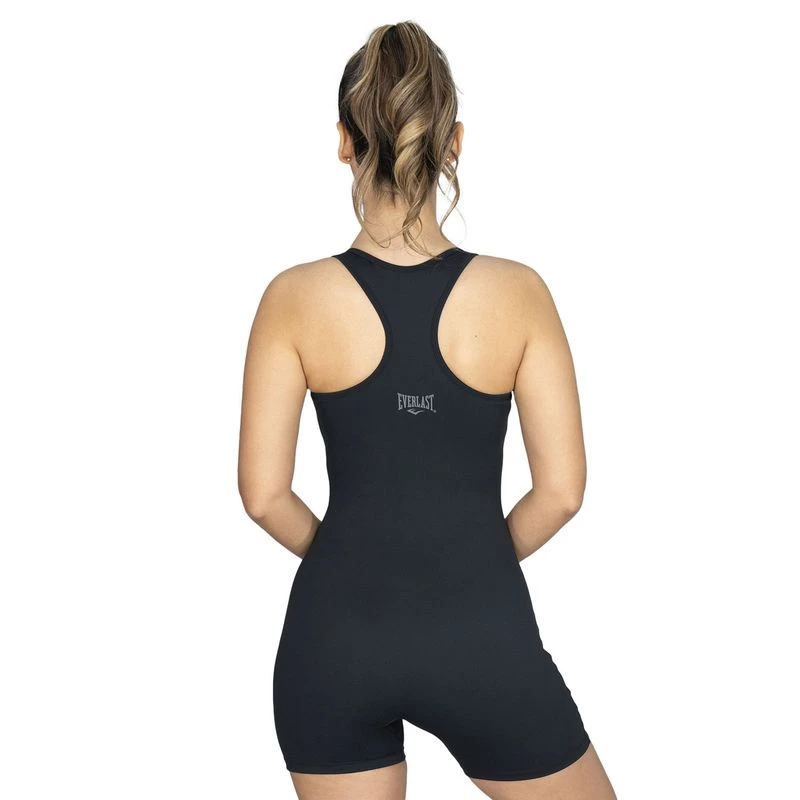 EVERLAST WOMEN NYL/ELAST BIKER JUMPSUIT - SIZE S - BLACK