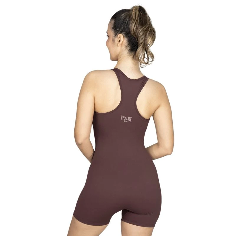 EVERLAST WOMEN NYL/ELAST BIKER JUMPSUIT - SIZE S - WINE
