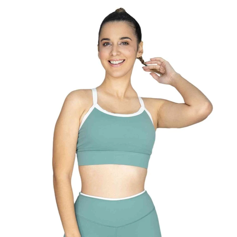 EVERLAST WOMEN POLY/SPX POP BRA - SIZE S - GREEN