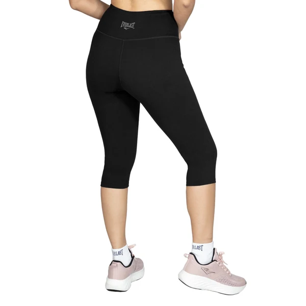 EVERLAST WOMEN POLY/ELAST POWER CAPRI - SIZE S - BLACK