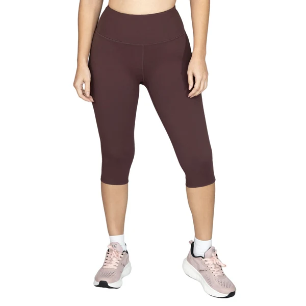 EVERLAST WOMEN POLY/ELAST POWER CAPRI - SIZE S - WINE