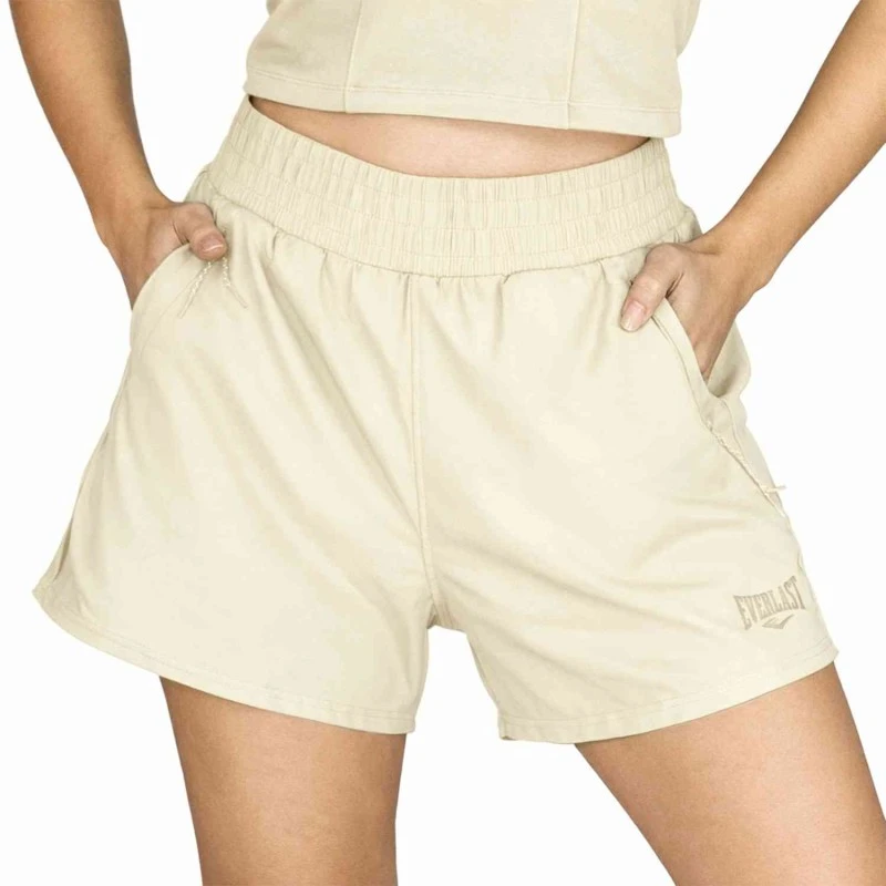 EVERLAST WOMEN POLY/SPX SHORT - SIZE S - LUMEN BEIGE