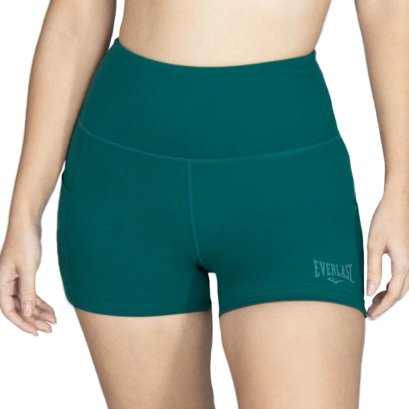 EVERLAST WOMEN POLY/ELAST POWER BOLD SHORT - SIZE S - GREEN