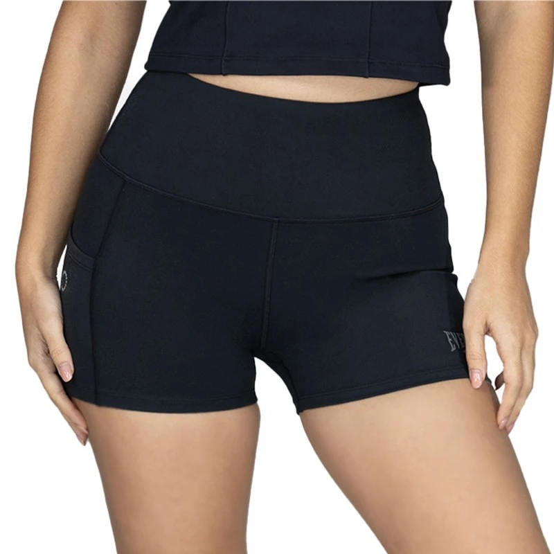EVERLAST WOMEN POLY/ELAST POWER BOLD SHORT - SIZE S - BLACK