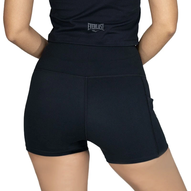 EVERLAST WOMEN POLY/ELAST POWER BOLD SHORT - SIZE S - BLACK