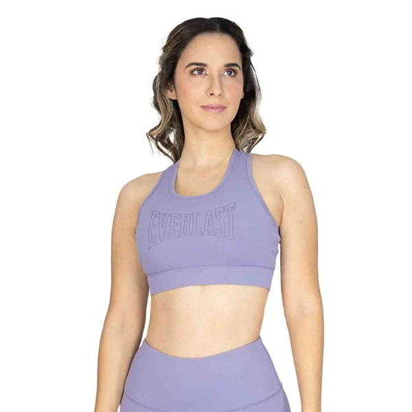 EVERLAST WOMEN POLY/SPX RACERBACK BRA - SIZE S - PURPLE