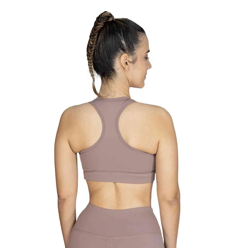 EVERLAST WOMEN POLY/SPX RACERBACK BRA - SIZE S - MAUVE