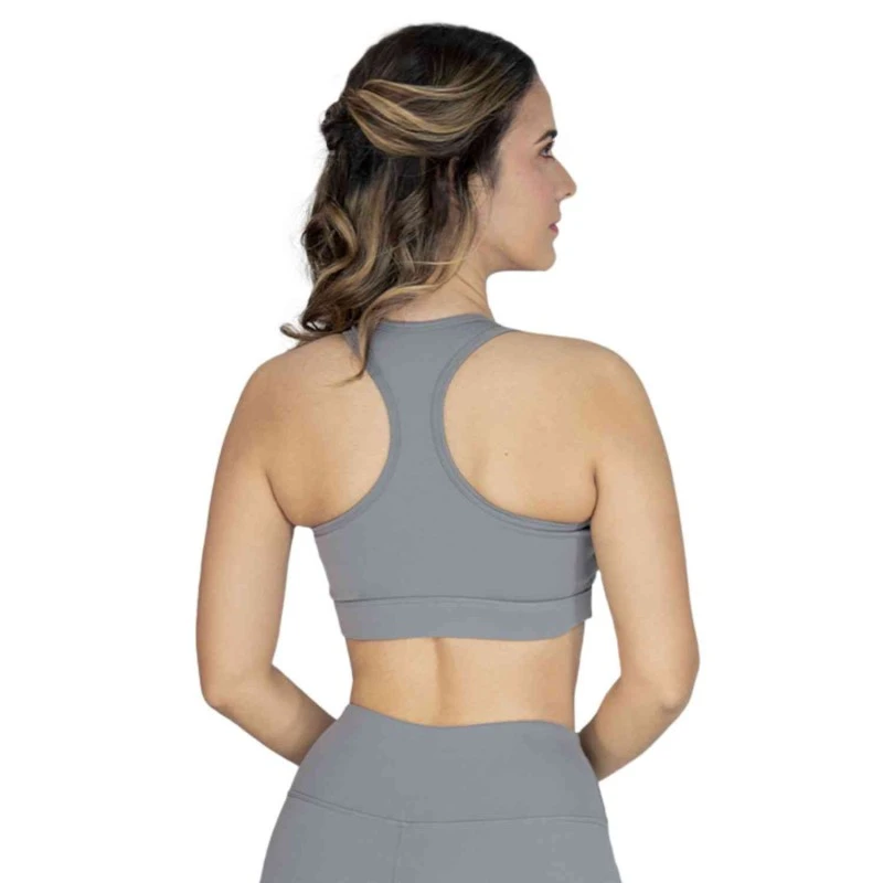 EVERLAST WOMEN POLY/SPX RACERBACK BRA - SIZE S - CHARCOAL